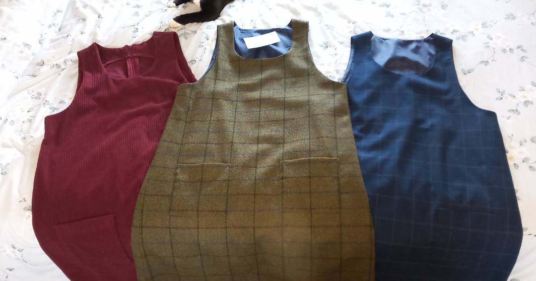 Three examples of the humble classic Pinafore Dress